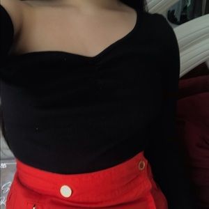 Black Blouse Bodysuit